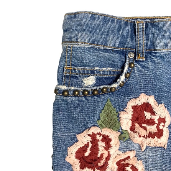 FREE PEOPLE Wild Rose Embroidered Mini Skirt - Picture 4 of 10